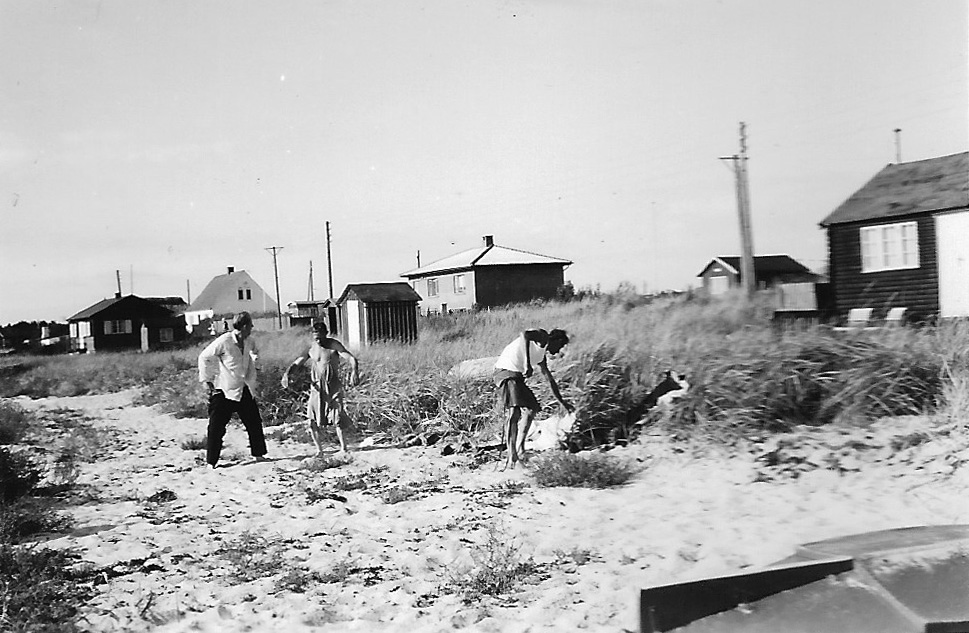 Badetur på stranden